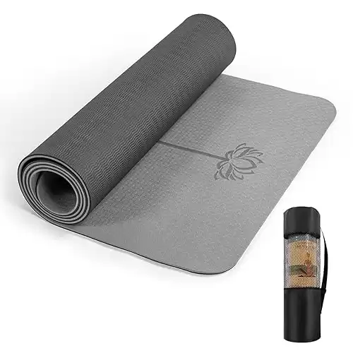 UMINEUX Yoga Mat Extra Thick 1/3'' Non Slip Yoga Mats for Women Eco Friendly TPE Fitness Exercise Mat with Carrying Sling & Storage Bag