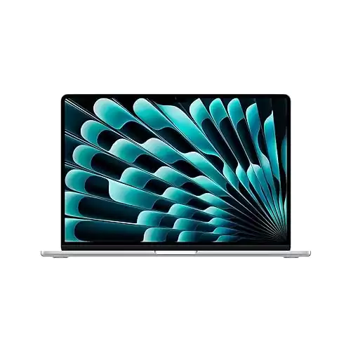 Apple 2023 MacBook Air Laptop with M2 chip: 15.3-inch Liquid Retina Display, 8GB Unified Memory, 256GB SSD Storage, 1080p FaceTime HD Camera, Touch ID. Works with iPhone/iPad; Silver