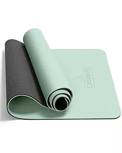 CAMBIVO Yoga Mat for Women Men Kids, 72" x 24" TPE Yoga Mats, 1/3 & 1/4 & 2/5 Inch Extra Thick Yoga Mat Non Slip, Workout Mat with Carrying Strap for Yoga, Pilates,Meditation and Flo...