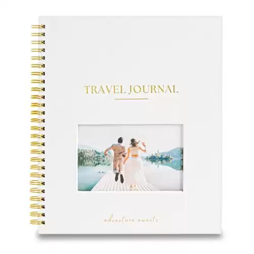 Nook Theory Travel Journal for Women, Men with Prompts – Travel Scrapbook, Diary, Bucketlist, Roadtrip & Adventure Journal, Travel Planner Gift, Undated World Travel Journal, Couples, Teens (Cre...