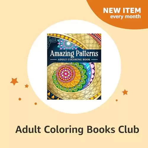 Highly Rated Adult Coloring Books Club - Amazon Subscribe & Discover, Paperback