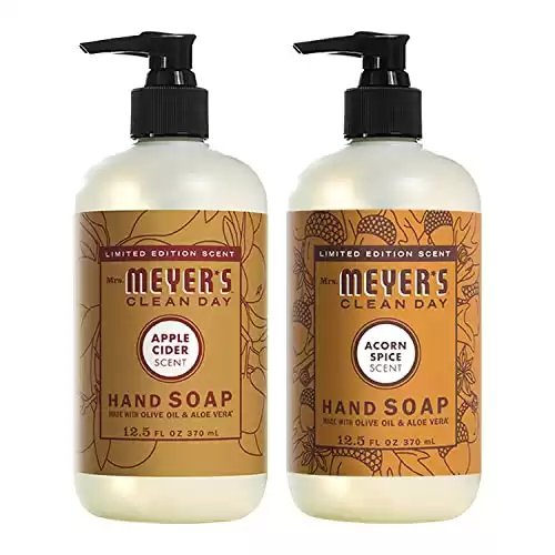 MRS. MEYER'S CLEAN DAY Hand Soap Variety Pack, 1 Apple Cider, 1 Acorn Spice, 2 CT
