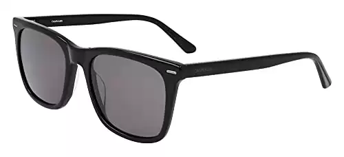 Calvin Klein Men's CK21507S Square Sunglasses, Black, 53/19/145