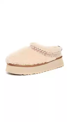 UGG Women's Tazz Ugg Braid Slipper, Natural, 10