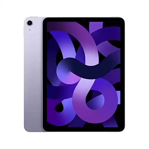 Apple iPad Air (5th Generation): with M1 chip, 10.9-inch Liquid Retina Display, 64GB, Wi-Fi 6, 12MP front/12MP Back Camera, Touch ID, All-Day Battery Life Purple