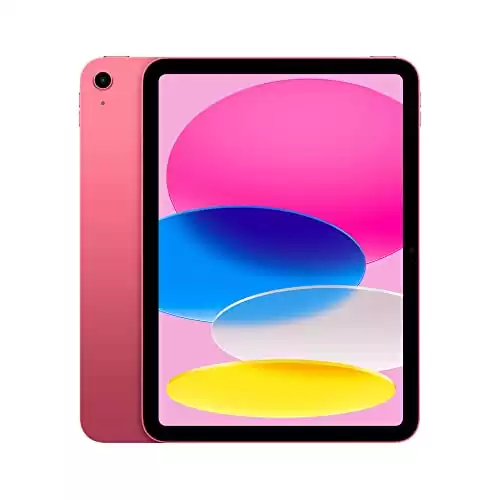 Apple iPad (10th Generation): with A14 Bionic chip, 10.9-inch Liquid Retina Display, 64GB, Wi-Fi 6, 12MP front/12MP Back Camera, Touch ID, All-Day Battery Life Pink