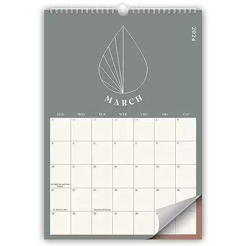 Aesthetic Modern Boho Wall Calendar - Runs from June 2023 Until December 2024 - The Perfect 23-24 Spiral Calendar and Monthly Planner for Easy Organizing