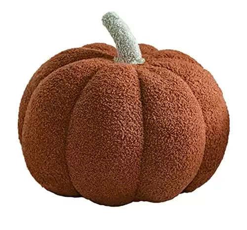 Maxpetus 3D simulated pumpkin pillow plush pillow sofa cushion (7.8inch, Brown)