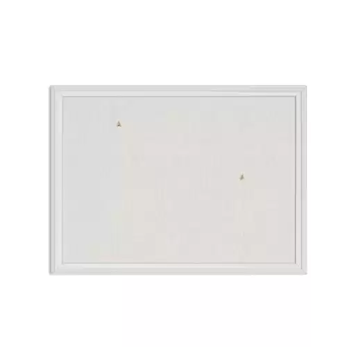 U Brands Farmhouse Linen Bulletin Board, 23"x17", White Wood Style Frame, Industrial Grade Pinning Surface