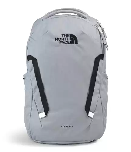 THE NORTH FACE Vault Everyday Laptop Backpack, Mid Grey Dark Heather/TNF Black-NPF, One Size