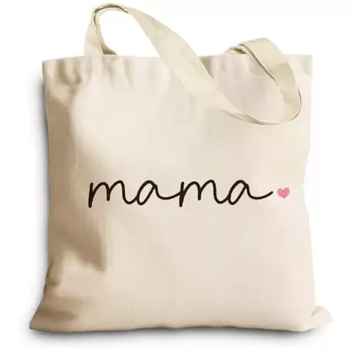 buwanJH Mama Tote bag for Women, Mother's Birthday, Momlife Tote for Hospital, Shopping, Beach, Travel, Casual, Reusable Grocery Bag.