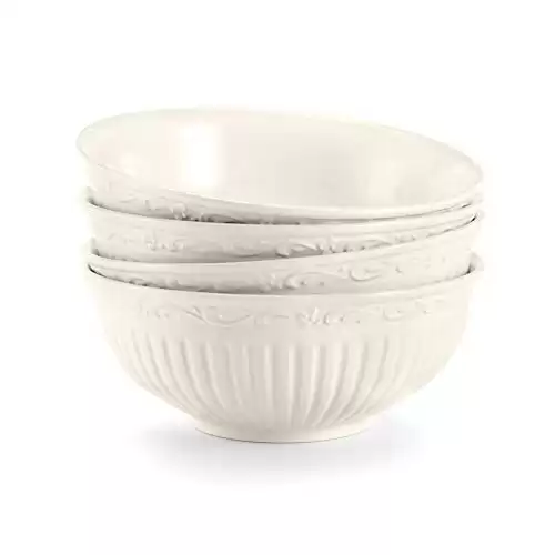 Mikasa DD900-410 Italian Countryside Fruit Bowl, 5-1/4-Inch, Set of 4, White