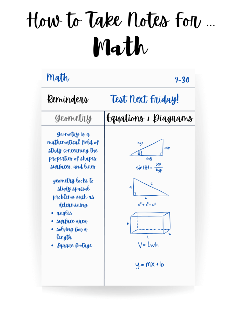 Notes for Math