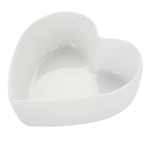 WHJY Cute Heart Shaped Bowls, White Candy Dish, Cute Candy Bowl for Valentines Day, Date Night