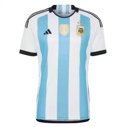 adidas Men's Soccer Argentina 3-Star Winners Home Jersey (as1, Alpha, x_l, Regular, Regular) White/Blue