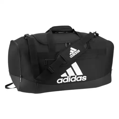 adidas Unisex Adult Defender 4 Duffel Bag, Black/White, Medium (66 L)