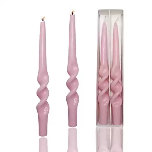 Unscented Taper Candles Valentine's Day Candles Romantic Pink Candlesticks for Wedding Dinner Party Home Decoration