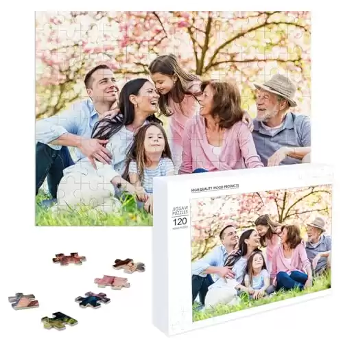 Custom Jigsaw Puzzle Personalized Puzzle from Photo 120/200/300/500/1000 Pieces Picture Puzzle, Custom Gifts for Birthday Wedding Graduation