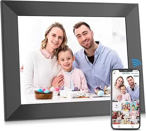 FULLJA WiFi Digital Picture Frame 9 Inch, Smart Digital Photo Frame with IPS Touch Screen HD Display, 8GB Storage, Easy to Share Photos or Videos via Free APP, Email, Cloud (Black)