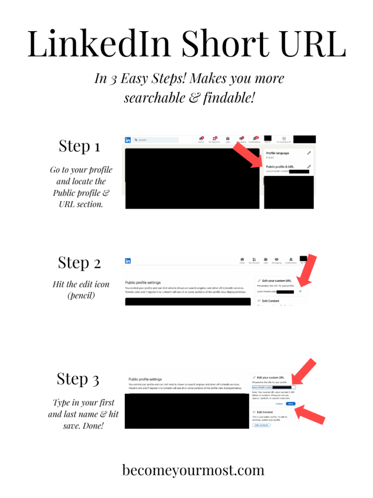 How To Shorten Your LinkedIn URL in three easy steps!