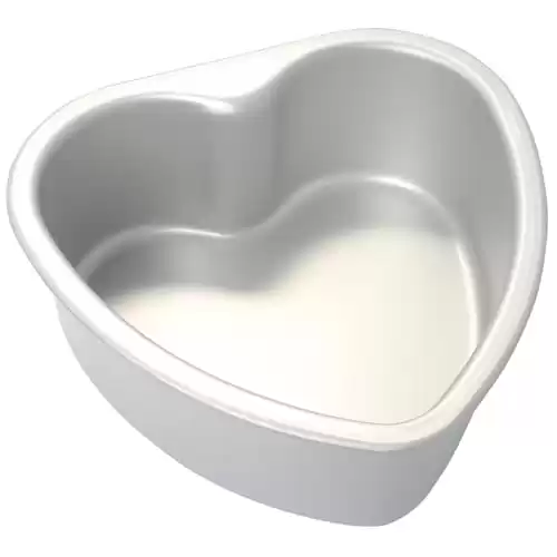 Gvhntk Heart Shaped Cake Pan 6 Inch Aluminum Cake Pans Heart Cake Tin Baking Cake Mold for Valentine's Day Weddings Birthday Party